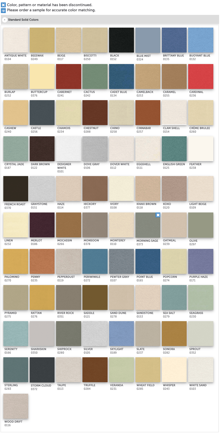 TheCornerGuardStore InPro Color Chart